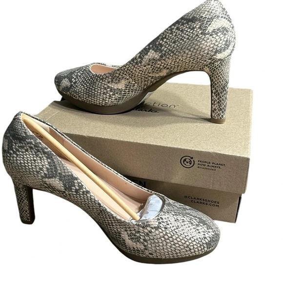 Clark’s Ambyr Joy shoes,women NEW!Animal print pump,comfort,stylish,career,event - Picture 1 of 12